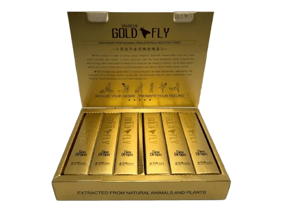 Gold Spanish Fly – Gold Spanish Fly (Španska Mušica) je biljna tečna formulacija za žene, u pakovanju od 12 pojedinačnih kesica.